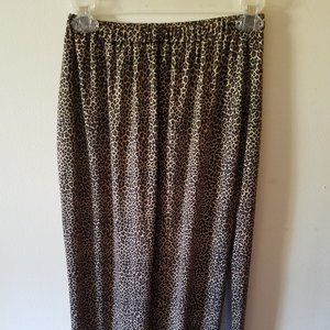 High-Waist Leopard Print Skirt